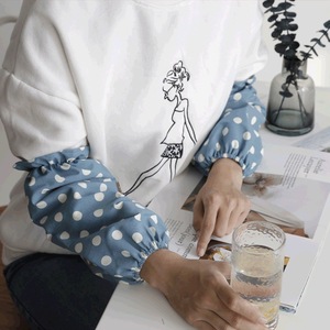 Japanese Korean Style Fresh Cute Sleeves Polka Dots Stripes Polyester Adult Office Use Antifouling Protective Sleeve - Product Image 3