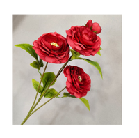 Rose blanche fleur artificielle en soie décorations d'intérieur prix bon marché