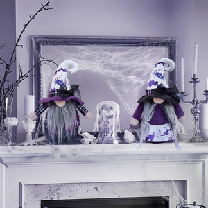 Fatti a mano viola Rudolph Gnome ornamenti cappello alto bambola senza volto nana tessuto decorativo giocattolo + peluche ecologico natale - Product Image 2