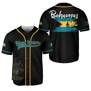 Usine personnalisé de haute qualité 3D Bahamas <span class=keywords><strong>drapeau</strong></span> <span class=keywords><strong>Jersey</strong></span> chemise respirant Streetwear vêtements personnalisé Baseball <span class=keywords><strong>Jersey</strong></span> - Product Image 2