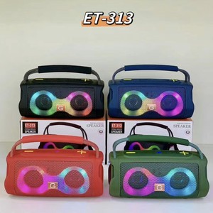 New ET-313 Loa di động với đèn nhiều màu sắc, loa kép ngoài trời, Plug-in loa siêu trầm - Product Image 3