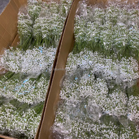 Bouquet de Fleurs Artificielles Gypsophile Souffle de Bébé, Fleurs Blanches en Gros pour Arrangements Floraux DIY