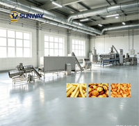 Ligne de production de machines d'extrusion pour snacks extrudés à fonctionnement stable, équipement pour aliments soufflés, unité de fabrication de snacks en forme de coussin et de boules de fromage