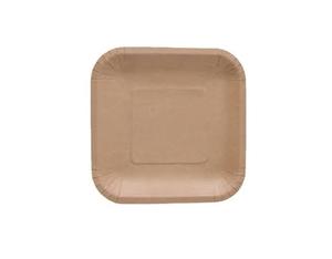 Commercial Square Paper <b>Plate</b> 18cm <b>Disposable</b> Food Serving <b>Plate</b> for Takeaway Restaurant Event Supplies OEM ODM Factory - Product Image 1