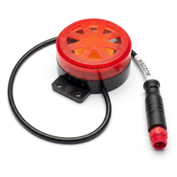 Buzzer piézoélectrique actif 24V DC à alimentation interne C4220-2430PW100 42x20mm IP67 étanche 100dB 3000Hz Alarme intermittente avec support