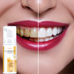 Customized Fruit Flavor 50mML Vegan Fluoride Free Stain Remover <strong>Colour</strong> <strong>Corrector</strong> Teeth Whitening Foam <strong>Toothpaste</strong> - Product Image 1