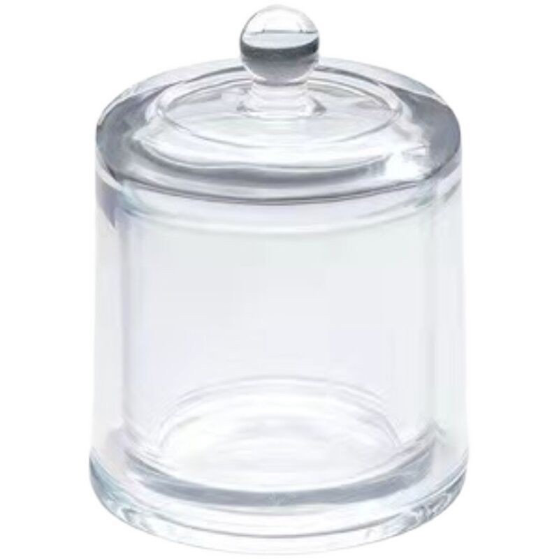 With glass cover candle holder glass jar bottle container golden bell cover
