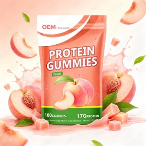 OEM ODM High <b>Protein</b> Gummies Sugar Free for Muscle Growth & Beauty Energy Boost Gummies Private Label Supplement 60pcs - Product Image 4