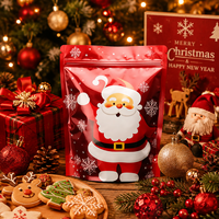 Emballage personnalisé pour sachets de noël avec fermeture éclair, sachets pour noix