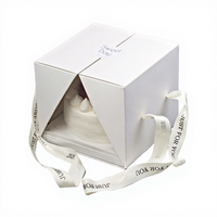 Boîte d'emballage personnalisée pour gâteau blanc, boîtes à cheesecake avec poignée en ruban pour boulangerie, restauration