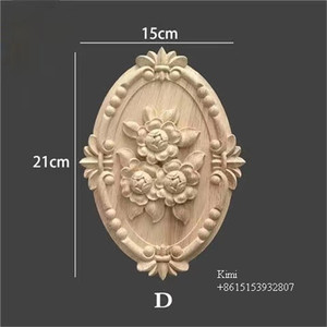 Decorazioni <span class=keywords><strong>da</strong></span> <span class=keywords><strong>parete</strong></span> in legno per la lavorazione del legno CNC onlay e Appliques decorazioni Decorative per porte in legno intagliate - Product Image 6