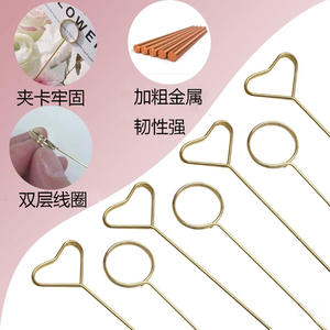 ที่เสียบเค้กรูปหัวใจสีทองแบบใช้ซ้ำได้ ของตกแต่งวันวาเลนไทน์ สำหรับอุปกรณ์ตกแต่งเค้ก - Product Image 5