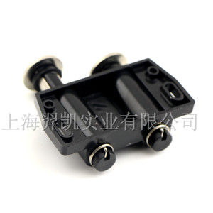Xin Jieliang <b>Cabinet</b> Door Stop Black Plastic Double Ball Operated Self <b>Locking</b> Mechanism For Storage Closet - Product Image 3