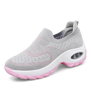 Sneakers <span class=keywords><strong>da</strong></span> Donna alla Moda, Traspiranti, con Piattaforma in Rete, <span class=keywords><strong>Scarpe</strong></span> Sportive <span class=keywords><strong>da</strong></span> Palestra Vulcanizzate, Calzature Femminili Nere e Viola - Product Image 5