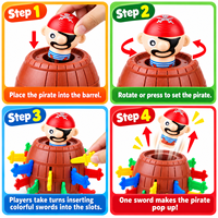 Jeu de société interactif pour enfants Pop-up Pirate Barrel Game, jouet d'épée en plastique à trancher, idéal pour les cadeaux de fête en famille, vente en gros