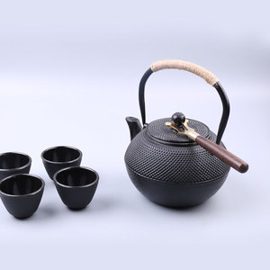 Tazze e piattini da tè <span class=keywords><strong>in</strong></span> ghisa nera di alta qualità - Product Image 3
