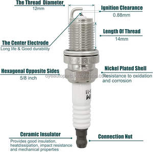 ชุดหัวเทียนอิริเดียม4 BKR6EIX-11สำหรับ <span class=keywords><strong>Chevrolet</strong></span> Sonic 2012-2018 <span class=keywords><strong>Aveo</strong></span> Aveo5 2009-2011 Cruze 2011-2015 Cruze 2016จำกัด - Product Image 6