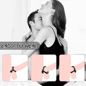 Anillo Retardante de Silicona para Hombre, Recargable por USB, Triple Bloqueo Cruzado con Función Suave, Nuevo Diseño para <span class=keywords><strong>Retardar</strong></span> <span class=keywords><strong>la</strong></span> Eyaculación - Product Image 3