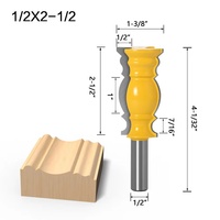 L-N240 1 pièces 1/2 "12mm tige 12.7mm grande ligne couteau couronne moulage routeur Bit Tenon Cutter pour bois bois fraise
