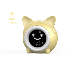 LEDアニマルデジタルデスクテーブル目覚まし時計リロイ子供用カートン猫子供用デジタル時計ナイトライトスマート目覚まし時計 - Product Image 2
