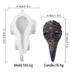 Stampi in Silicone 3D a Forma di Teschio di Aquila per Halloween, per Resina, Candele, Gesso, Decorazioni Gotiche per Feste e Casa - Product Image 6