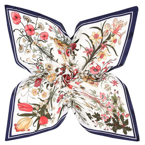 Khăn lụa nữ họa tiết hoa 60x60cm - Product Image 1