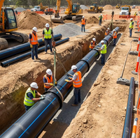 Tubo per Acqua PE100 in HDPE Vergine Resistente alla Corrosione per Irrigazione a Fusione a Caldo