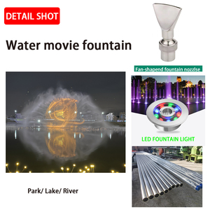 Fontaine à rideau d'eau grand format tendance pour sites touristiques, écran d'eau au design moderne, spectacle de film aquatique pour sites touristiques - Product Image 2