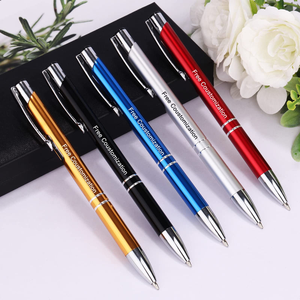 Bolígrafo Metálico Multicolor con Logotipo Grabado Personalizado, Bolígrafo Retráctil de 1.0 mm con Mecanismo de Clic, Logotipo Personalizado para Oficina - Product Image 1