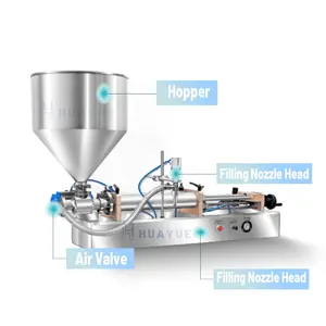 Máquina de llenado semiautomática de pistón Nenosun, Ketchup, mayonesa, mermelada, salsa de Chile, máquina de llenado de pasta de jugo de miel
