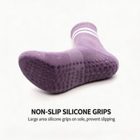 Chaussettes de yoga solides à grip antidérapant en silicone, fines et très élastiques, pour Pilates, gym, fitness, adultes