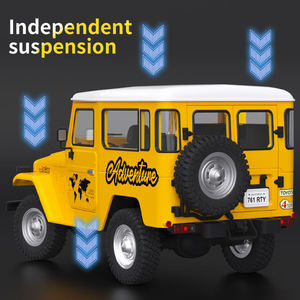 Voitures RC HG4-50, modèle Land Cruiser FJ40 à l'échelle 1/16, télécommandées 2,4 GHz, brossées, tout-terrain avec lumières, sons et fumée, DIY - Product Image 4