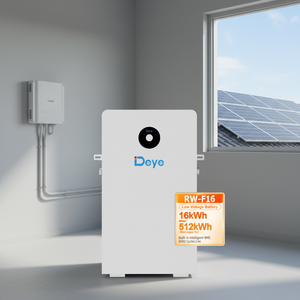 Baterai Lithium Ion Deye RW-F16 51.2V 314AH 16kwh, Baterai Solar Lifepo4 Terpasang di Dinding dengan BMS 6000 siklus - Product Image 1