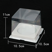 Boîte à quatre compartiments personnalisée de qualité alimentaire, en plastique transparent, jetable, portable, pour pâtisserie, emballage individuel