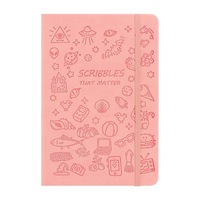 Cuaderno de Diario A5 para Estudiantes, Bonito y con Diseño de Dibujos Animados, con Banda Elástica, Cuaderno de Bocetos