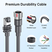 Câble d'extension EDUP EP-SK0155 Starlink Gen3 164FT/50M 23AWG étanche, haute vitesse, Plug & Play pour extérieur, maison, bureau