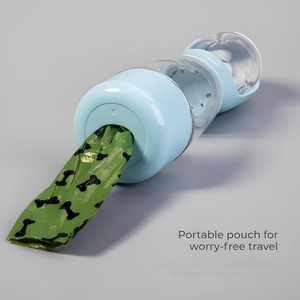 Bouteille d'eau portable 3 en 1 pour animaux de compagnie, anti-fuite, avec récipient pour nourriture et rangement pour sacs à déchets, distributeur d'eau pour animaux de compagnie en voyage - Product Image 6