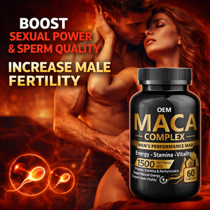Cápsulas de Maca y Ostra con Extracto de Astrágalo y Vitamina B6, 60 Cápsulas, Mejora Masculina para Adultos, Gestión de Energía, Apoyo Inmunológico y Estado de Ánimo - Product Image 1