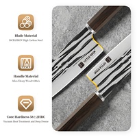 Couteau de chef japonais professionnel Gyuto de 9 pouces, acier à haute teneur en carbone 5Cr/7Cr17Mo/9Cr18MoV/VG10/AUS10, manche en bois d'ébène, couteau de cuisine
