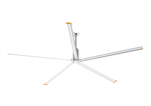 Ventilateur de plafond industriel HVLS noir et blanc avec moteur à économie d'énergie, télécommande, 6 pales pour entrepôt, atelier, 2 pieds HVLS Ceili - Product Image 2