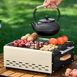 Electric Charcoal Dual Purpose Grill Drawer Type Portable Outdoor Indoor Barbecue Heating For Home Use - Product Image 1