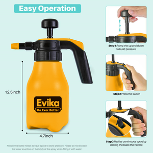 Ajustable 1l Capaciteit Multifunctionele Sproeier Met Kunststof Pomphendel En Handmatige Drukspuit Voor Tuin - Product Image 5