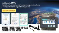 Compteur d'énergie programmable triphasé sans fil LoRa avec écran LCD, montage sur rail DIN, solutions IoT pour bâtiments intelligents, précision 0,5S, 8000A