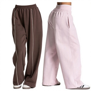 Nouveau Pantalon de Yoga Femme Taille Haute Séchage Rapide Longueur Intégrale avec Poches Latérales Bande Blanche 220g Rayonne/Polyester pour Entraînement et Yoga 2026 - Product Image 4