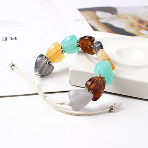 กำไลข้อมือคริสตัลรูปหัวใจทรงธรรมชาติ รุ่นใหม่ ขายส่ง HR SZ-019 สำหรับทุกเพศทุกวัย ดีไซน์ทันสมัย คุณภาพสูง ประดับด้วยหินหลากสีสัน สานอย่างมีเอกลักษณ์ สไตล์เรโทร - Product Image 3