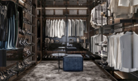 Porte transparente YK en Sunmica blanc avec motifs pour ensembles de chambre à coucher complets avec lit et armoire en acier inoxydable