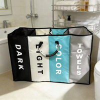 Panier à linge pliable grande capacité en tissu Oxford avec poignées, trieur à 1, 2 ou 3 compartiments pour buanderie, piscine, salle de sport, vente en gros
