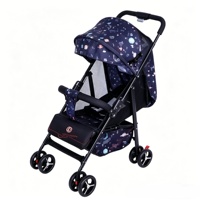 Poussette bébé légère et compacte en plastique, pliable, grandes roues, portable, capacité de charge 20 kg, 0-3 ans, unisexe, avec siège