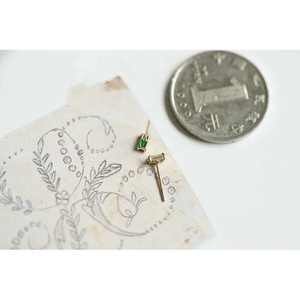 Boucles d'oreilles clous en alliage de cuivre plaqué or K pour femme, motif cœur, pierre grenat, design tendance, vente en gros GOL Dtutu, évaluation des pierres précieuses - Product Image 5