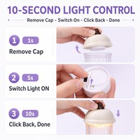 Bouteille d'eau magnétique 170 ml avec lumière LED télécommandée, abreuvoir anti-goutte pour petits animaux, décoration de cage pour petaugeur